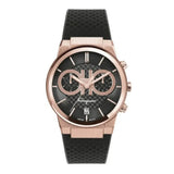  Shop Authentic Salvatore Ferragamo Sapphire Chrono Black Dial Black Rubber Strap Watch for Men - SFME00721 - Luxxuri
