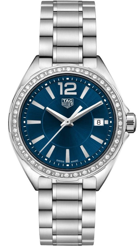  Shop Authentic Tag Heuer Formula 1 Quartz Diamonds Blue Dial Silver Steel Strap Watch for Women - WBJ1316.BA0666 - Luxxuri