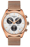  Shop Authentic Tissot T Classic PR 100 Chronograph Silver Dial Rose Gold Mesh Bracelet Watch For Men - T101.417.33.031.01 - Luxxuri