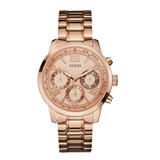  Shop Authentic Guess Sunrise Quartz Rose Gold Dial Rose Gold Steel Strap Watch For Women - W0330L2 - Luxxuri