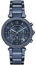 Michael Kors Parker Chronograph Blue Dial Blue Steel Strap Watch For Women - MK6418