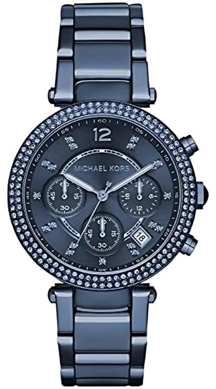  Shop Authentic Michael Kors Parker Chronograph Blue Dial Blue Steel Strap Watch For Women - MK6418 - Luxxuri