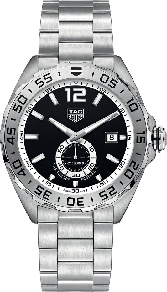  Shop Authentic Tag Heuer Formula 1 Automatic Black Dial Silver Steel Strap Watch for Men - WAZ2012.BA0842 - Luxxuri