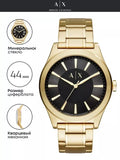  Shop Authentic Armani Exchange Nico Analog Black Dial Gold Steel Strap Watch For Men - AX2328 - Luxxuri