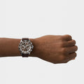  Shop Authentic Emporio Armani Diver Chronograph Brown Dial Brown Leather Strap Watch For Men - AR11486 - Luxxuri