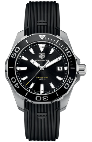  Shop Authentic Tag Heuer Aquaracer Black Dial Black Rubber Strap Watch for Men - WAY111A.FT6151 - Luxxuri