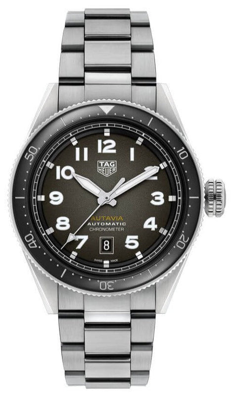  Shop Authentic Tag Heuer Autavia Automatic Grey Dial Silver Steel Strap Watch for Men - WBE5114.EB0173 - Luxxuri