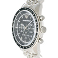  Shop Authentic Emporio Armani Tazio Chronograph Black Dial Silver Steel Strap Watch For Men - AR5988 - Luxxuri