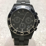  Shop Authentic Marc Jacobs Blade Chronograph Black Dial Black Steel Strap Watch for Women - MBM3083 - Luxxuri