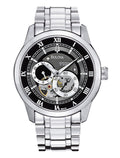  Shop Authentic Bulova BVA Dual Aperture Black Dial Silver Steel Strap Watch for Men - 96A119 - Luxxuri