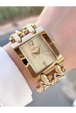  Shop Authentic Guess Mod Heavy Metal Gold Dial Gold Steel Strap Watch For Women - W1117L2 - Luxxuri