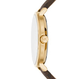  Shop Authentic Michael Kors Addyson Three-Hand Silver Dial Brown Leather Strap Watch for Women - MK2945 - Luxxuri