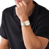  Shop Authentic Michael Kors Accelerator Chronograph White Dial Silver Steel Strap Watch For Men - MK9112 - Luxxuri