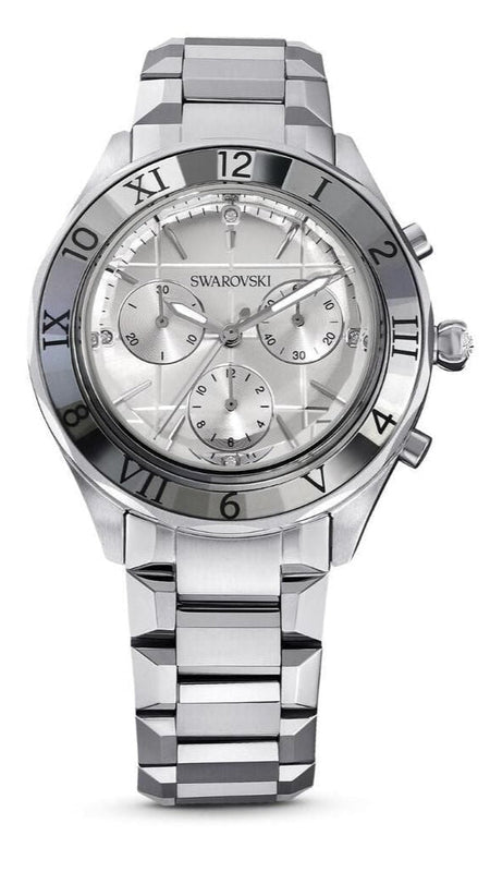  Shop Authentic Swarovski Dextera Chronograph Silver Dial Silver Steel Strap Watch for Women - 5641297 - Luxxuri