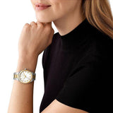  Shop Authentic Michael Kors Lennox Three-Hand White Dial Two Tone Steel Strap Watch for Women - MK7464 - Luxxuri