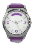  Shop Authentic Marc Jacobs Baby Dave Silver Dial Purple Leather Strap Watch for Women - MBM1262 - Luxxuri