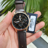 Shop Authentic Tommy Hilfiger Multi Function Chronograph Black Dial Brown Leather Strap Watch for Men - 1791631 - Luxxuri