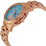  Shop Authentic Michael Kors Runway Chronograph Turquoise Dial Rose Gold Steel Strap Watch For Women - MK6164 - Luxxuri