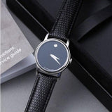  Shop Authentic Movado Museum Black Dial Black Leather Strap Watch For Men - 2100002 - Luxxuri