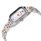  Shop Authentic Emporio Armani Gianni T Bar Mother of Pearl Dial Two Tone Steel Strap Watch For Women - AR11146 - Luxxuri