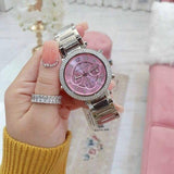  Shop Authentic Michael Kors Parker Chronograph Pink Dial Silver Steel Strap Watch For Women - MK6105 - Luxxuri