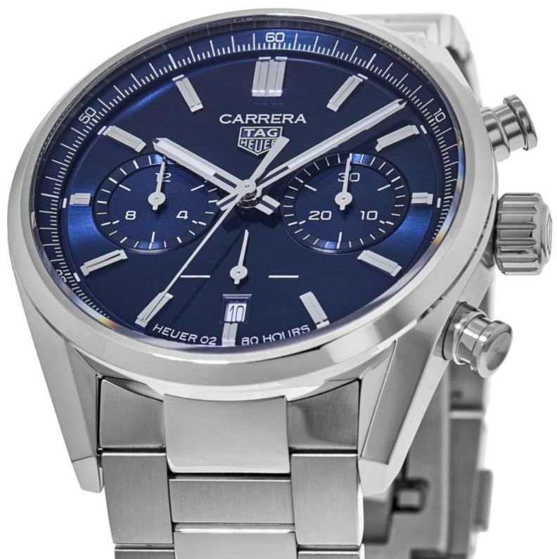  Shop Authentic Tag Heuer Carrera Chronograph Blue Dial Silver Steel Strap Watch for Men - CBN2011.BA0642 - Luxxuri