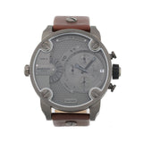  Shop Authentic Diesel Little Daddy SBA Small Sized Grey Dial Brown Leather Strap Watch For Men - DZ7258 - Luxxuri