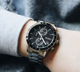  Shop Authentic Hugo Boss Rafale Chronograph Black Dial Silver Steel Strap Watch for Men - 1513509 - Luxxuri