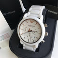  Shop Authentic Emporio Armani Luigi Chronograph Ceramic White Dial White Ceramic Strap Watch For Men - AR1499 - Luxxuri
