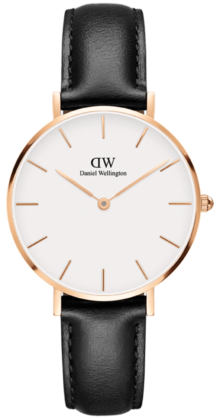  Shop Authentic Daniel Wellington Petite Sheffield White Dial Black Leather Strap Watch For Women - DW00100174 - Luxxuri