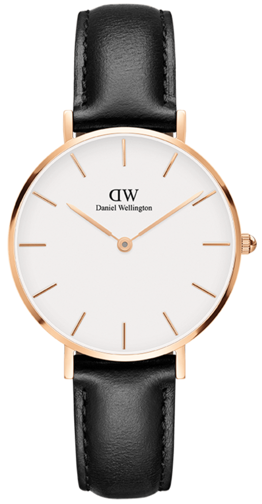  Shop Authentic Daniel Wellington Petite Sheffield White Dial Black Leather Strap Watch For Women - DW00100174 - Luxxuri