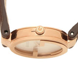  Shop Authentic Gucci G Interlocking Mother of Pearl Dial Brown Leather Strap Watch For Women - YA133516 - Luxxuri