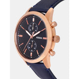  Shop Authentic Fossil Townsman Chronograph Blue Dial Blue Leather Strap Watch for Men - FS5436 - Luxxuri