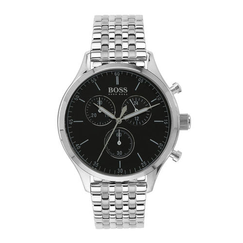  Shop Authentic Hugo Boss Companion Black Dial Silver Steel Strap Watch for Men - 1513652 - Luxxuri