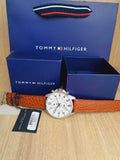  Shop Authentic Tommy Hilfiger Dean Quartz Multifunction White Dial Brown Leather Strap Watch for Men - 1791274 - Luxxuri