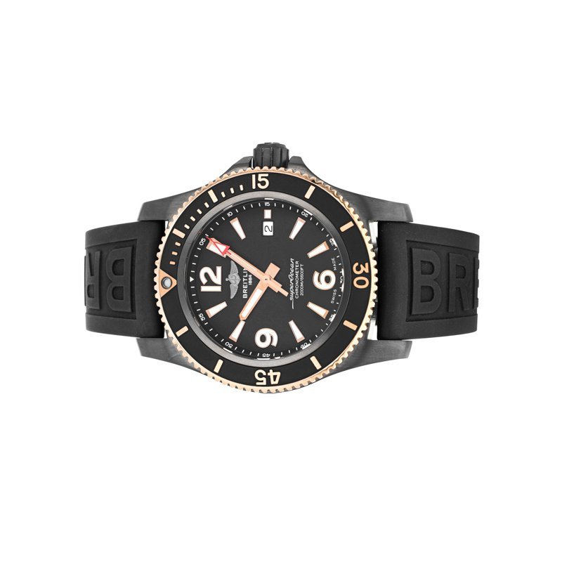  Shop Authentic Breitling Superocean Automatic 46mm Black Dial Black Rubber Strap Watch for Men - U17368221B1S1 - Luxxuri