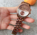  Shop Authentic Michael Kors Lauryn Rose Gold Dial Brown Steel Strap Watch for Women - MK3757 - Luxxuri