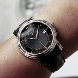  Shop Authentic Tissot T Classic Bridgeport Black Dial Black Leather Strap Watch For Men - T097.410.16.058.00 - Luxxuri