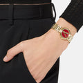  Shop Authentic Versace Virtus Mini Quartz Red Dial Gold Steel Strap Watch For Women - VET300321 - Luxxuri