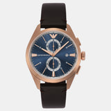  Shop Authentic Emporio Armani Claudio Chronograph Blue Dial Brown Leather Strap Watch For Men - AR11554 - Luxxuri