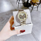  Shop Authentic Michael Kors Bryn Pavé Quartz Gold Dial Gold Steel Strap Watch For Women - MK7199 - Luxxuri
