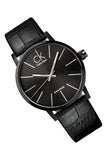  Shop Authentic Calvin Klein Post Minimal Black Dial Black Leather Strap Watch for Men - K7621401 - Luxxuri