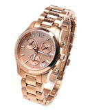  Shop Authentic Michael Kors Runway Chronograph Rose Gold Dial Rose Gold Steel Strap Watch for Women - MK5430 - Luxxuri