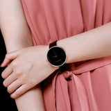  Shop Authentic Calvin Klein Full Moon Black Dial Black Leather Strap Watch for Women - K8Y236C1 - Luxxuri