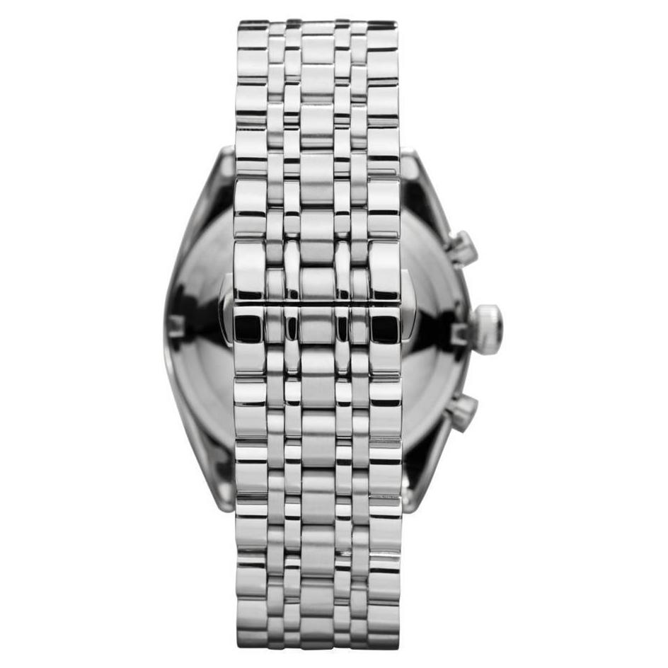  Shop Authentic Emporio Armani Franco Black Dial Silver Steel Strap Watch For Men - AR0373 - Luxxuri