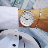  Shop Authentic Fossil Tailor White Dial Silver Steel Strap Watch for Women - ES4262 - Luxxuri