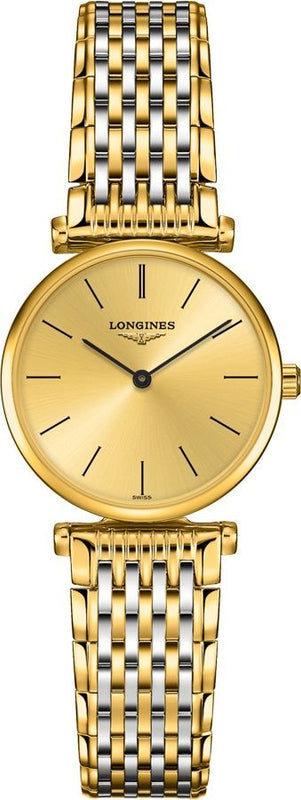  Shop Authentic Longines La Grande Classique Quartz Gold Dial Two Tone Mesh Bracelet Watch for Women - L4.209.2.32.7 - Luxxuri