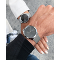  Shop Authentic Calvin Klein Minimal Black Dial Silver Mesh Bracelet Watch for Women - K3M22123 - Luxxuri