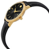  Shop Authentic Movado Ultra Slim Black Dial Black Leather Strap Watch For Women -  0607095 - Luxxuri