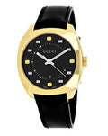  Shop Authentic Gucci GG2570 Black Dial Black Leather Strap Watch For Men - YA142310 - Luxxuri